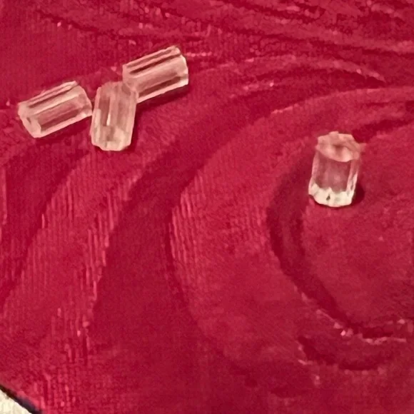 14K Yellow Gold Tiny Bead Stud Earrings 5x11mm  One earring is dented. - Picture 6 of 8